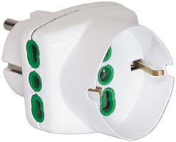 ADATTATORE TRIPLO 2BIP/1SCH