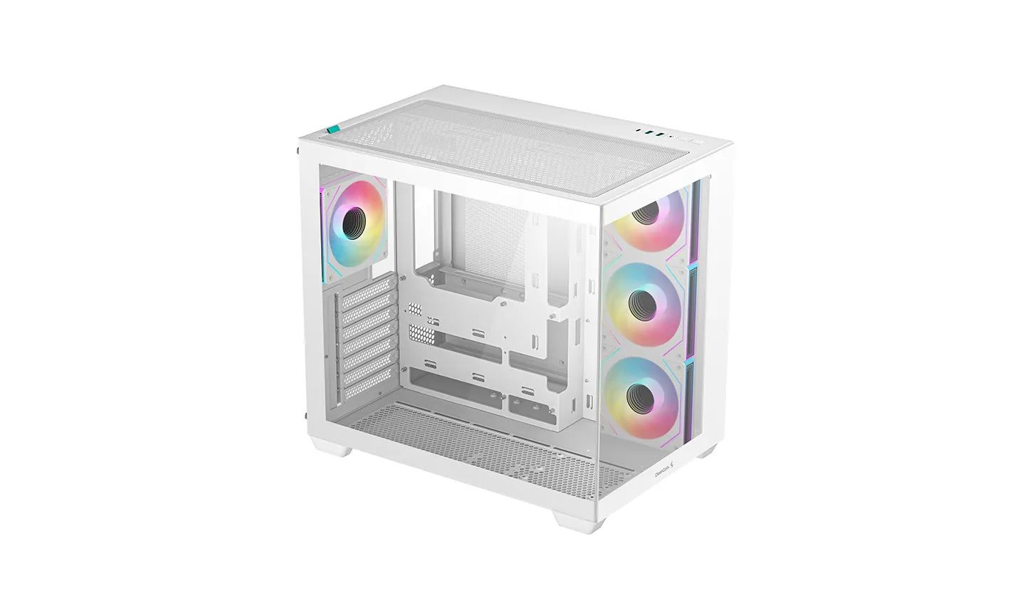 CASE PC GAMING CG530 BIANCO 2 PANNELLI VETRO E 7 FAN ARGB DEEPCOOL