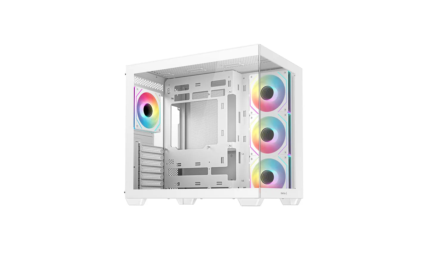 CASE PC GAMING CG530 BIANCO 2 PANNELLI VETRO E 7 FAN ARGB DEEPCOOL