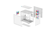 CASE PC GAMING CG530 BIANCO 2 PANNELLI VETRO E 7 FAN ARGB DEEPCOOL