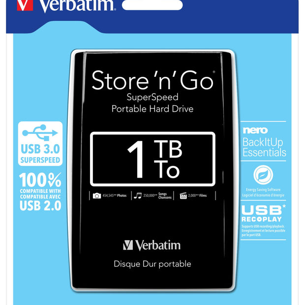 HARD DISK ESTERNO 2.5 1TB USB 3.2 VERBATIM