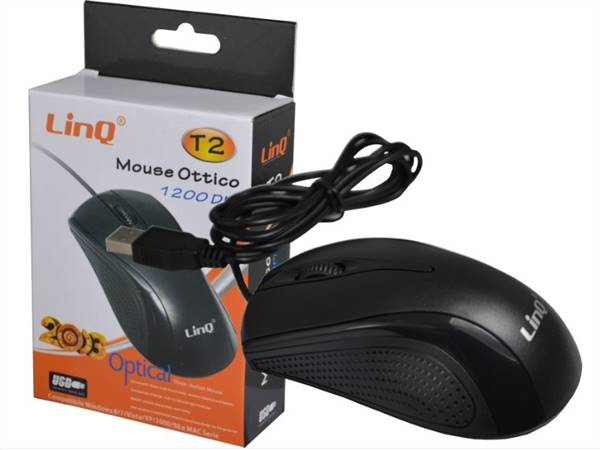 MOUSE OTTICO 1200 DPI PN:T2 LINQ