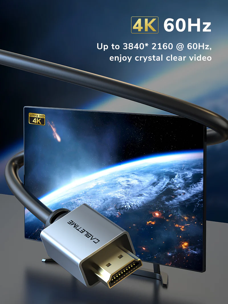 CAVO HDMI 2.0 3MT 4K/60HZ GOLD PLATED SPACE GRAY CABLETIME