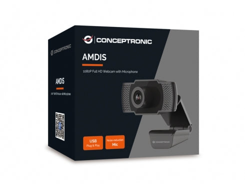 WEBCAM HD CONCEPTRONIC USB 2K 2592x1944 3MP CON MICROFONO