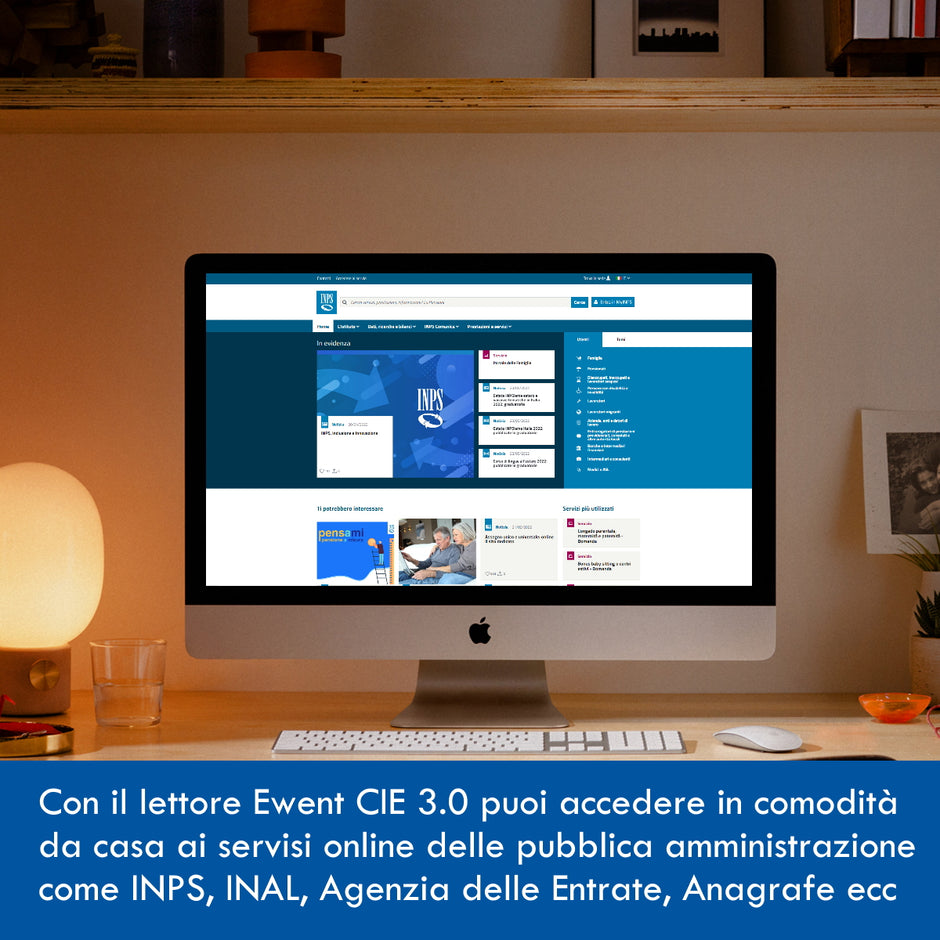 LETTORE SMART CARD EXT.USB  EWENT EW1053 (NFC/CIE 3.0)
