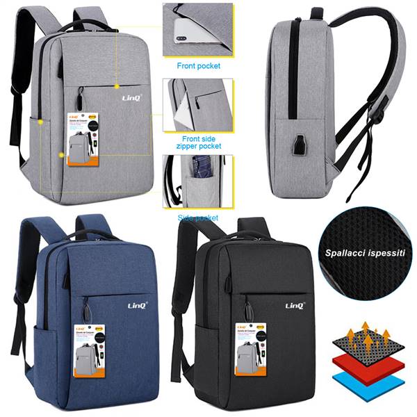 ZAINO NOTEBOOK 15.6 BLUE PN:P3513 LINQ