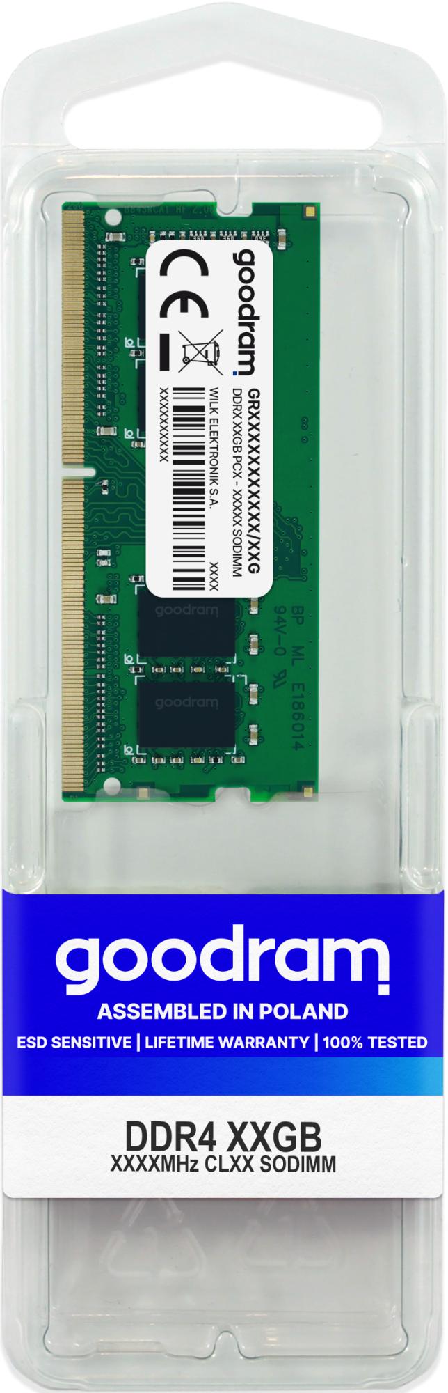 SO-DIMM DDR4 16GB 3200MHZ GOODRAM PN:GR3200S464L22/16G