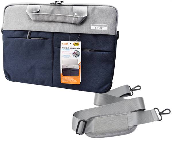 BORSA PER NOTEBOOK DA 13.3 POLLICI GRIGIO/NERA PN:L1314 LINQ
