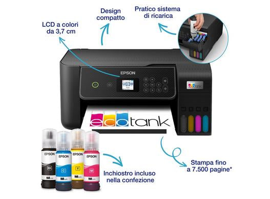MULTIFUNZIONE INKJET ECOTANK ET-2870 A4 USB/WIFI