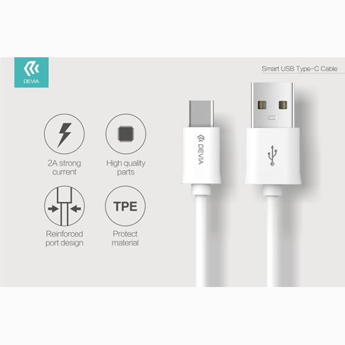 CAVO DEVIA 2MT USB/TYPE-C DATI/CARICA