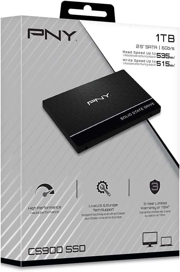 SSD INTERNO SATA3 2.5 1TB CS900 PNY
