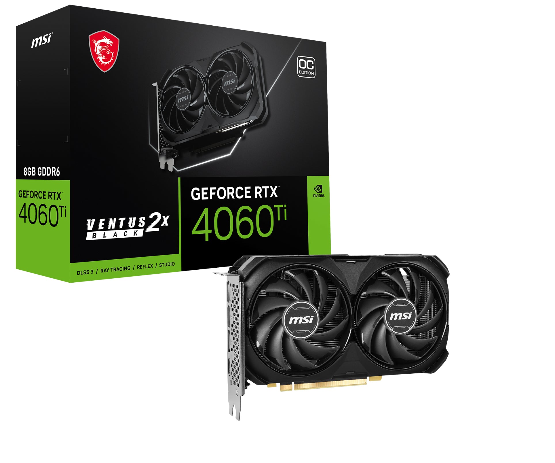 SCHEDA VIDEO MSI RTX 4060TI 8GB VENTUS 2X BLACK OC