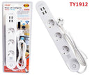 MULTIPRESA 3 POSTI CON 3 PORTE SHUKO E 4 USB INTELIGENTE WIFI PN:TY1912 LINQ