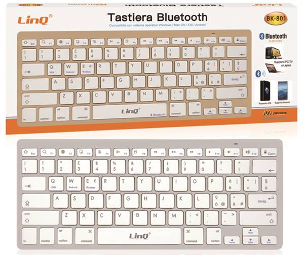 TASTIERA BLUETOOTH GOLD PN:BK-801 LINQ