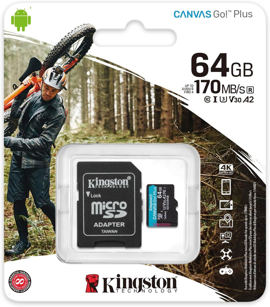 MICRO SD 64GB CLASS10 SDCS3/64GB KINGSTON