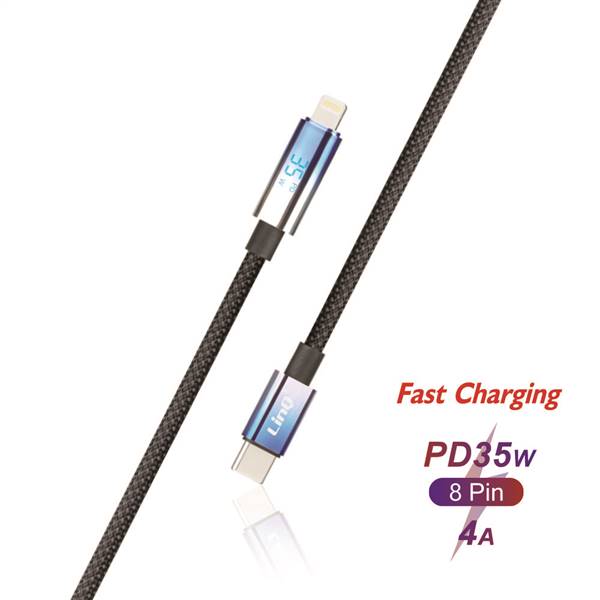CAVO TYPE-C 8PIN CON DISPLAY BLUE PN:CL7871 LINQ