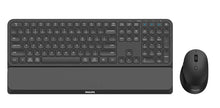 KIT TASTIERA E MOUSE WIRELESS + BT CON POGGIAPOLSO PHILIPS SPT6607B/34 NERA TASTI SLIM