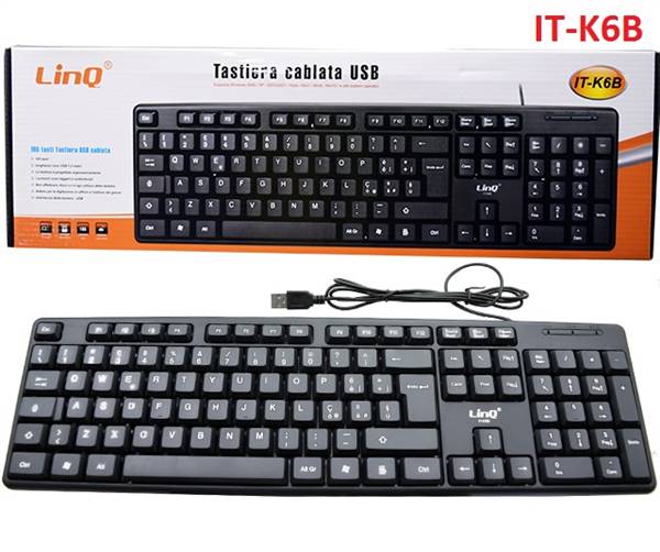 TASTIERA USB NERA PN:IT-K6B LINQ