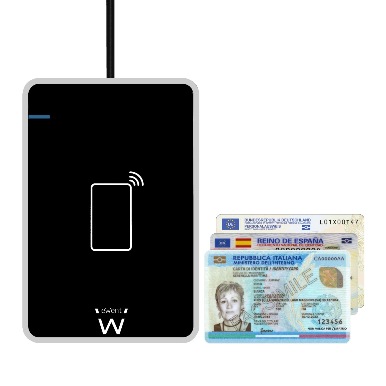 LETTORE SMART CARD EXT.USB  EWENT EW1053 (NFC/CIE 3.0)