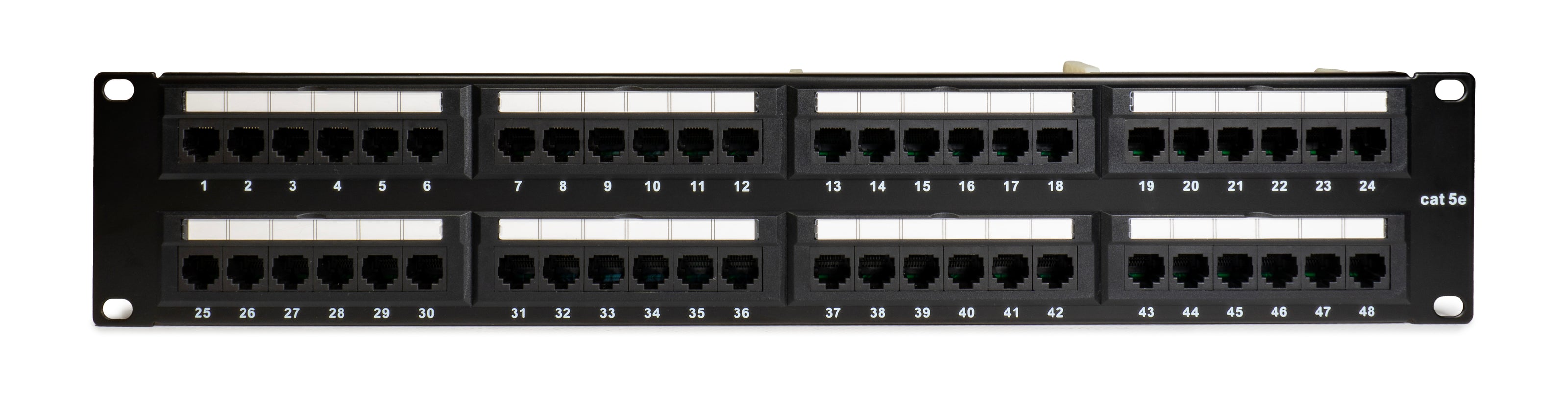 Patch panel U/UTP Cat5e 48 porte RJ45 per armadi rack da 19