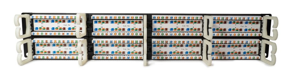 Patch panel U/UTP Cat5e 48 porte RJ45 per armadi rack da 19