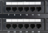 Patch panel U/UTP Cat5e 48 porte RJ45 per armadi rack da 19