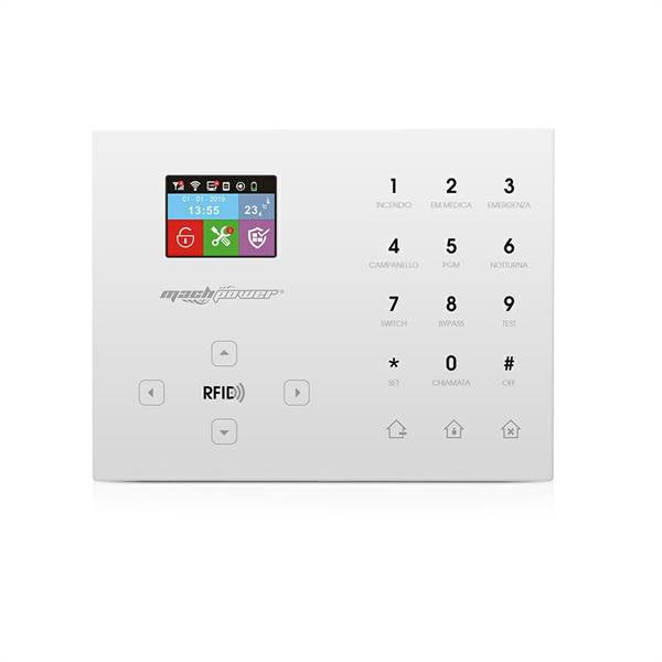 CENTRALE ALLARME MACH POWER TOUCH WIFI+FILARE GSM