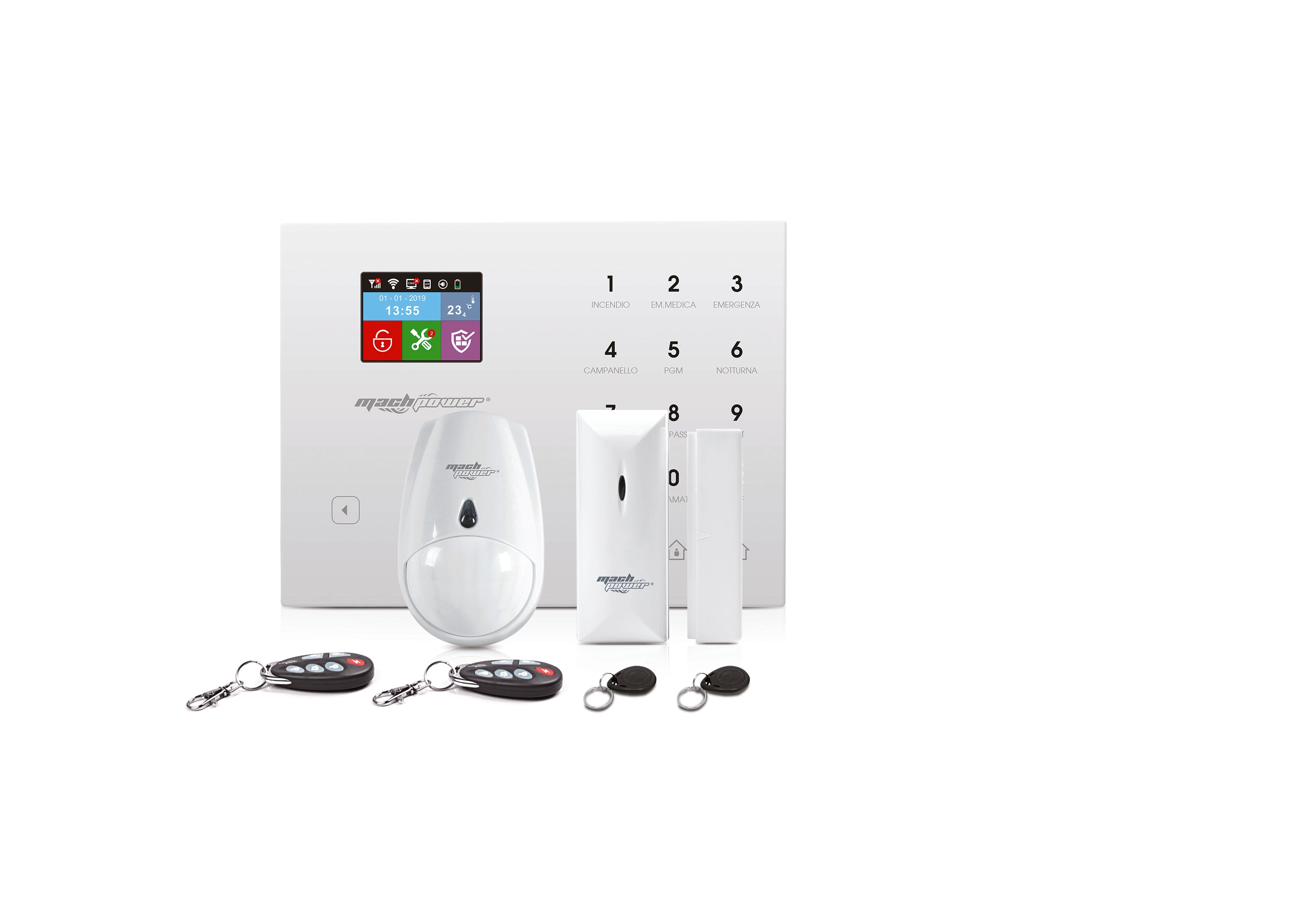 CENTRALE ALLARME MACH POWER TOUCH WIFI+FILARE GSM