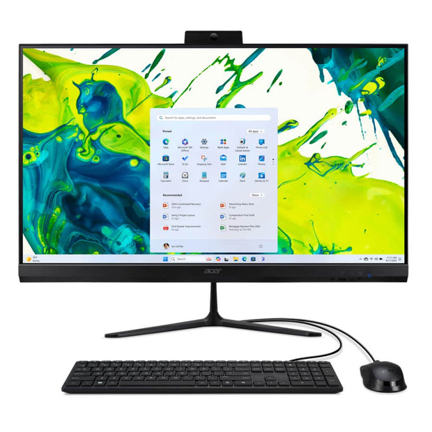 PC ACER ALLINONE AMD RYZEN 5 7430U RAM 8GB SSD 512GB 27.0  FULLHD W11 HOME TASTIERA E MOUSE INCLUSI BLACK PN:DQ.BPQET.001