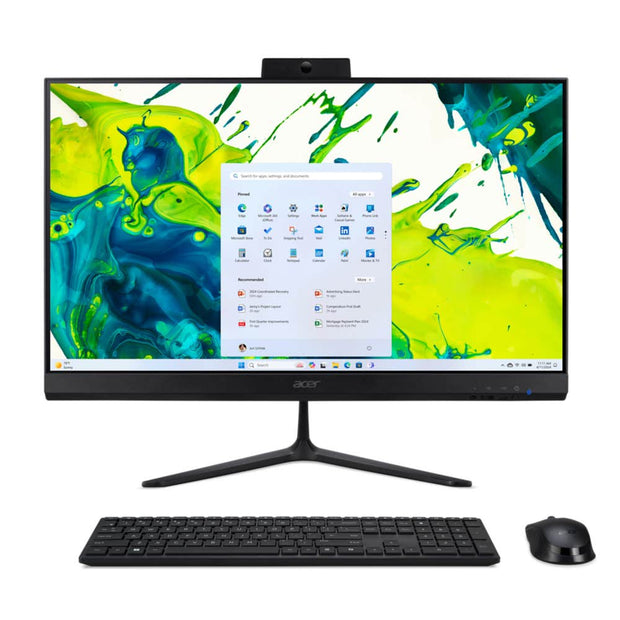 PC ACER ALLINONE AMD RYZEN 5 7430U RAM 8GB SSD 512GB 23.8  FULLHD W11 HOME TASTIERA E MOUSE INCLUSI BLACK PN:DQ.BPRET.004
