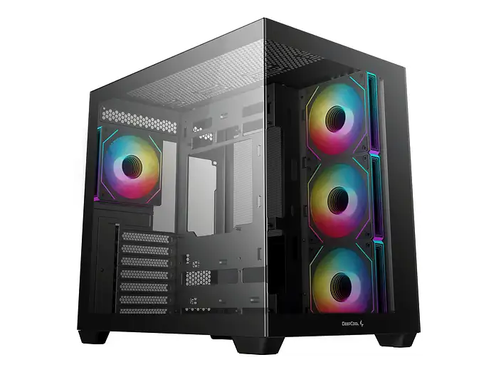 CASE CG530 BLACK (2 PANNELLI VETRO E 4 FAN ARGB) DEEPCOOL