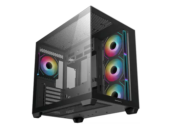 CASE CG530 BLACK (2 PANNELLI VETRO E 4 FAN ARGB) DEEPCOOL