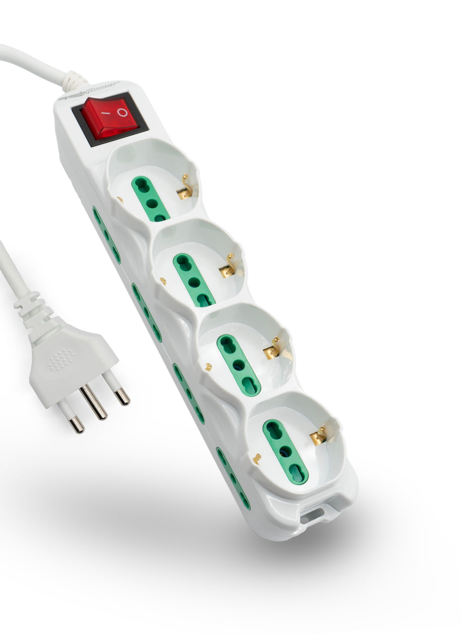 MULTIPRESA 12POSTI 8xBIPASSO 4xSCHUKO MP-3081 MACH POWER
