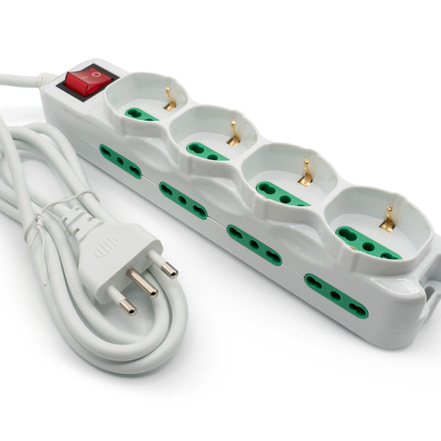 MULTIPRESA 12POSTI 8xBIPASSO 4xSCHUKO MP-3081 MACH POWER