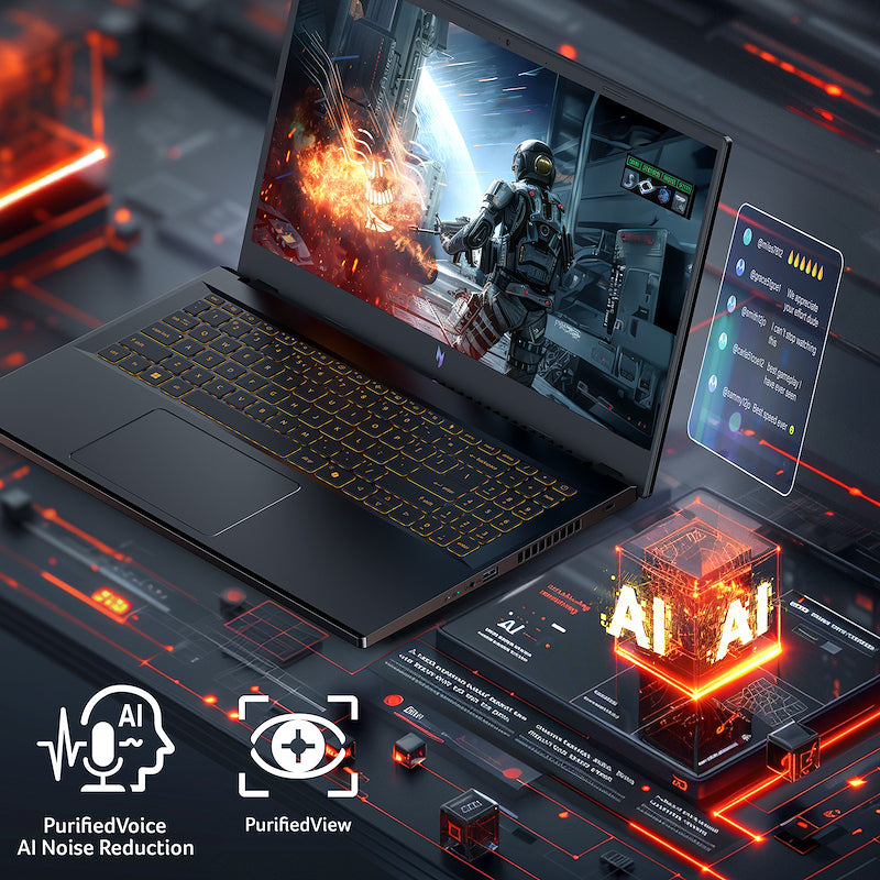 NOTEBOOK ACER NITRO V 15,INTEL CORE 7 240H, 32GB DDR5 RAM, 1TB SSD, 15.6 FHD IPS 165HZ, GEFORCE RTX 3050 6GB GDDR6, FREEDOS, TASTIERA RETROILLUMINATA PN:NH.QV3ET.001