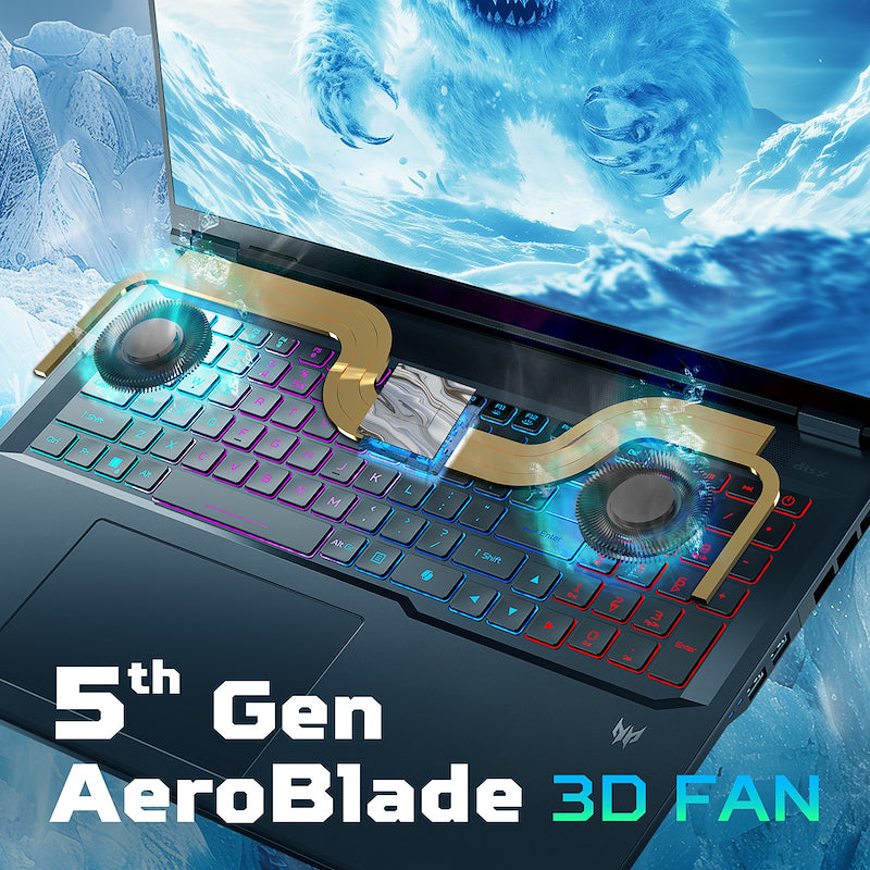 NOTEBOOK ACER PREDATOR HELIOS NEO 16, ULTRA 9 275HX, RAM 16GB DDR5, SSD 1TB, NVIDIA GEFORCE RTX 5070 8GB GDDR7, DISPLAY 18.0 OLED 250HZ,TASTIERA RGB, WIFI 6E, FREEDOS PN:NH.QVHET.002