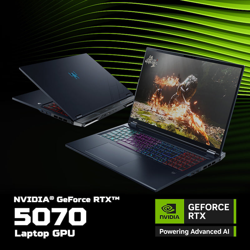 NOTEBOOK ACER PREDATOR HELIOS NEO 16, ULTRA 9 275HX, RAM 16GB DDR5, SSD 1TB, NVIDIA GEFORCE RTX 5070 8GB GDDR7, DISPLAY 18.0 OLED 250HZ,TASTIERA RGB, WIFI 6E, FREEDOS PN:NH.QVHET.002
