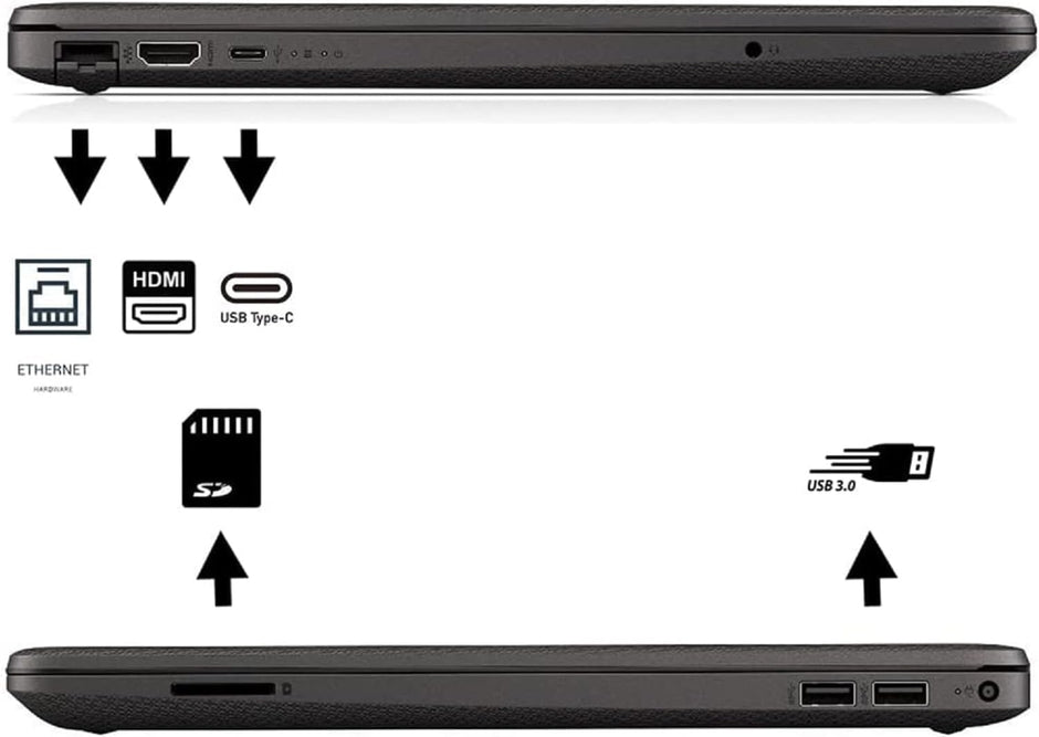 NOTEBOOK HP 250 G9, CPU N4500, 8GB RAM DDR4, 256GB SSD, DISPLAY 15.6 HD, WINDOWS 11 HOME, INCLUSA ESTENSIONE U22N6E 3Y GARANZIA ON SITE, PN:6F203EA