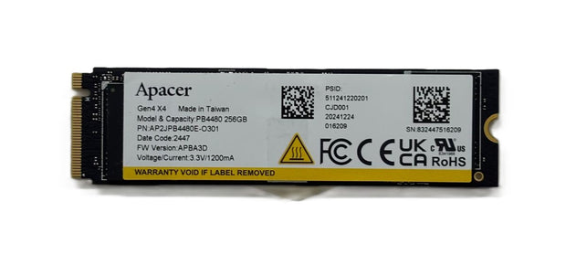 SSD INTERNO OEM M.2 256GB NMVE APACER PN:AP2JPB4480E-O301
