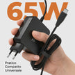 ALIM.NOTEBOOK UNIVERSALE TYPE C 65W TECHMADE TM-AE065PD