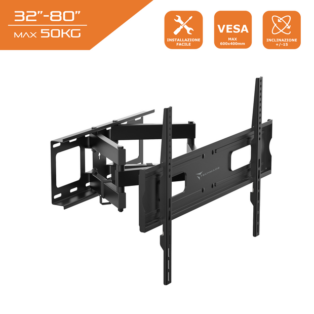 STAFFA ORIENTABILE PER TV DA 32 A 80 POLLICI TECHMADE TM-WPLB-8103L