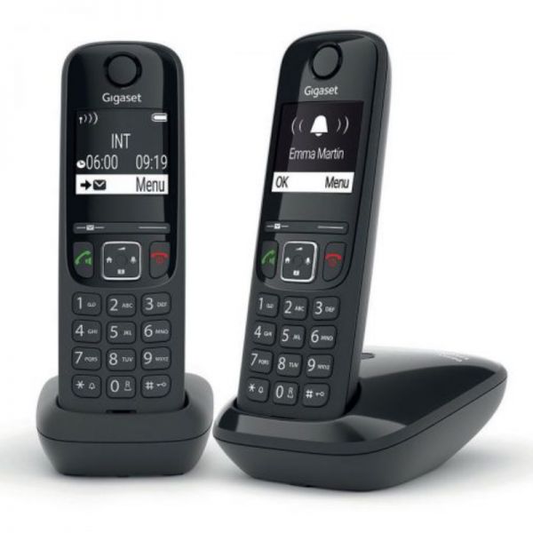 TEL.CORDLESS AS690 DUO KIT VIVAVOCE BLACK GIGASET