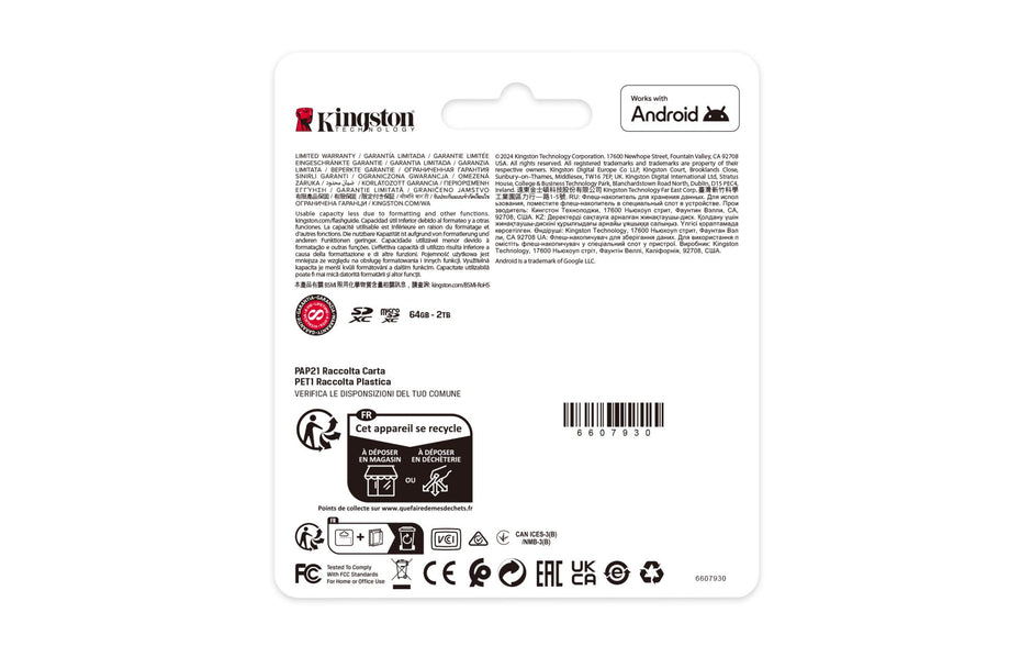 MICRO SD 128GB CLASS10 SDCS3/128GB KINGSTON