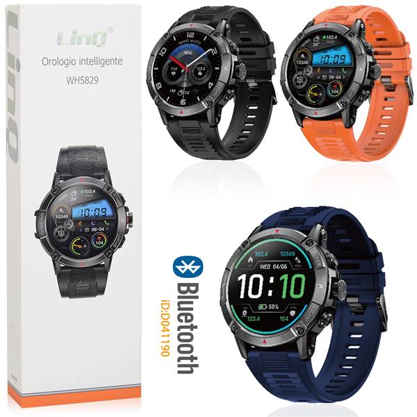 SMARTWATCH DISPLAY 1.52 FULL TOUCH ARANCIONE PN:WH5829 LINQ