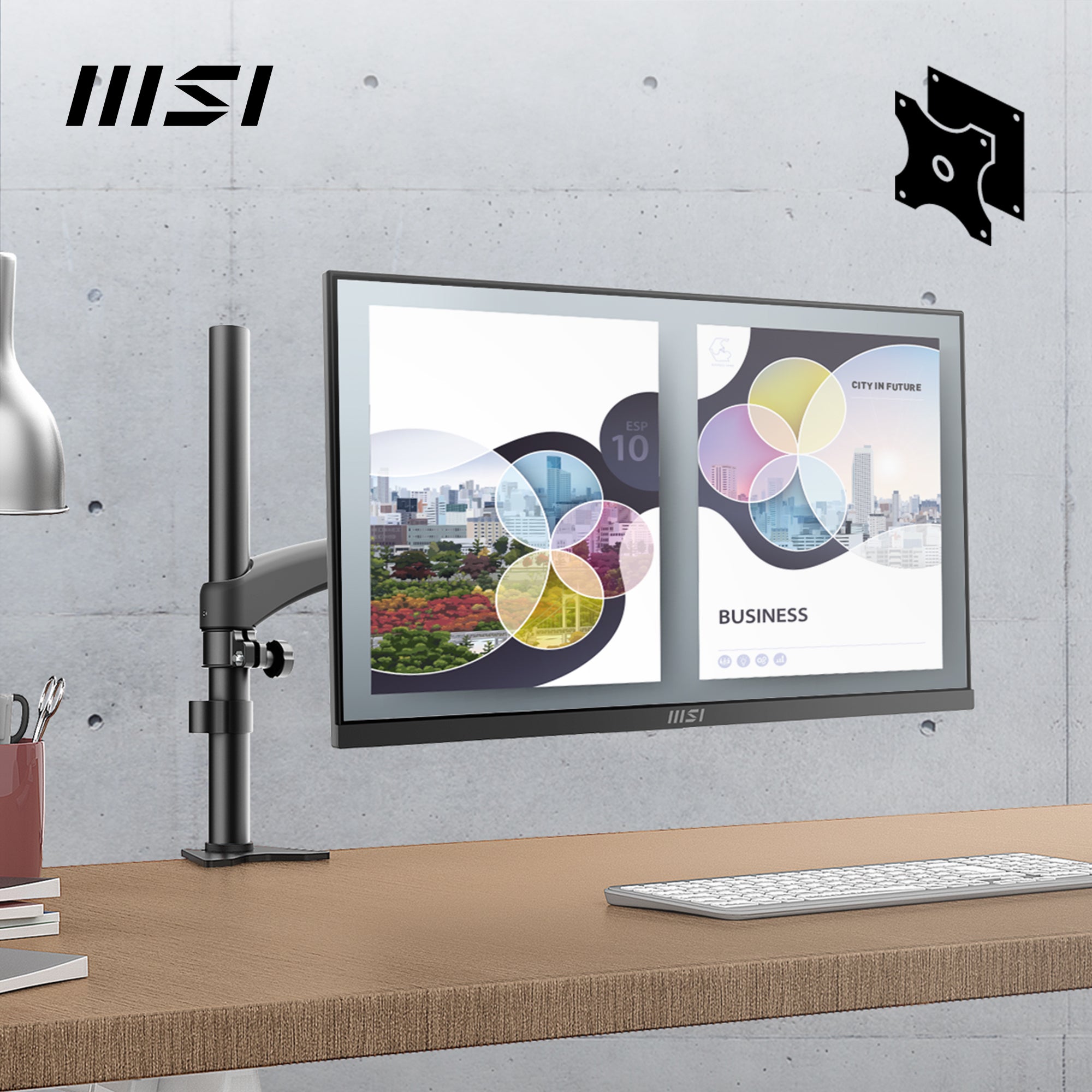 MONITOR MSI LED IPS 24.5 MP251 100 Hz Full HD 1ms HDMI VGA Multimediale Black