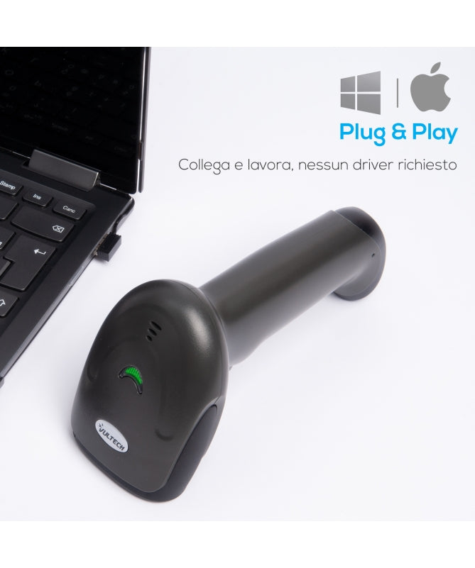 PISTOLA LASER BARCODE WIFI + BLUETOOTH VULTECH BC-06WBT