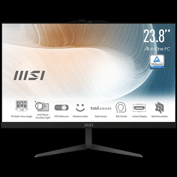 PC MSI ALLINONE MODERN INTEL CORE 5 RAM 8GB SSD 512GB 23.8 WIN11 PRO AM242 1M-1237I
