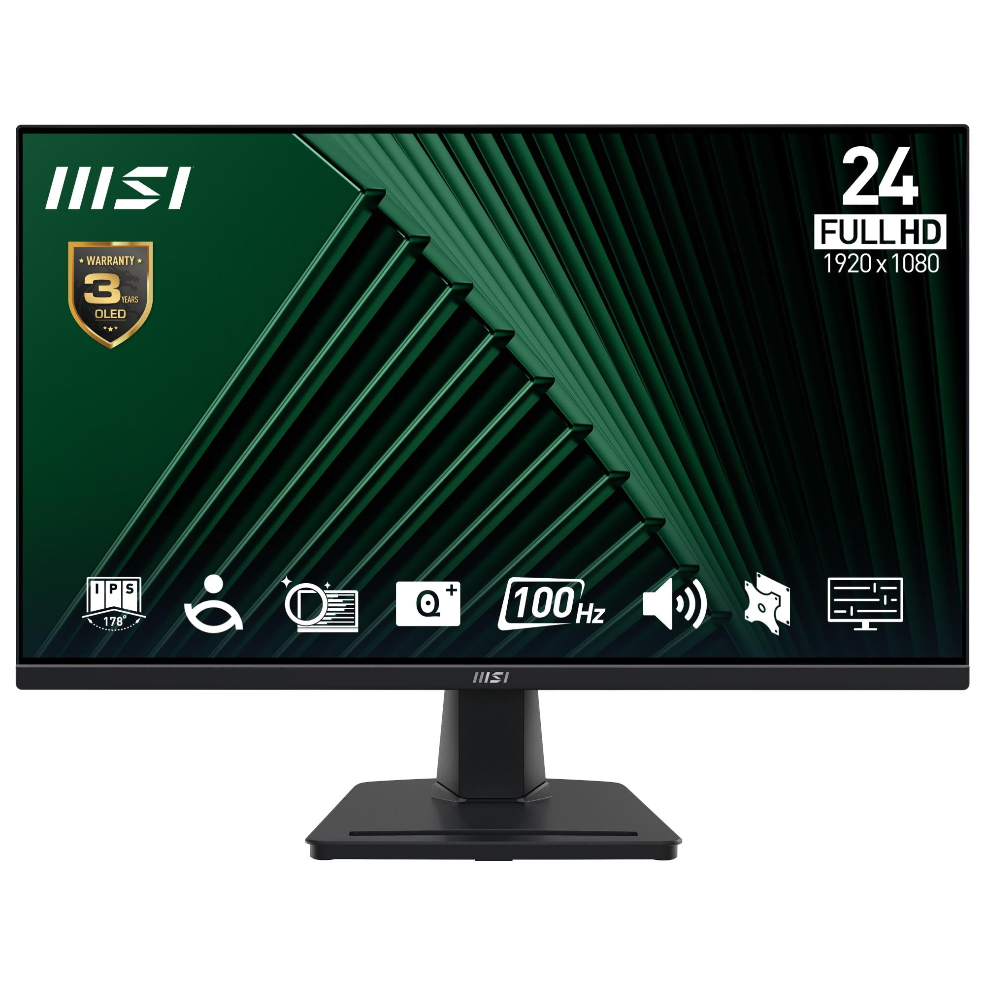 MONITOR MSI LED IPS 23,8 MP245G 100 Hz Full HD 4ms HDMI DP VGA Multimediale Black