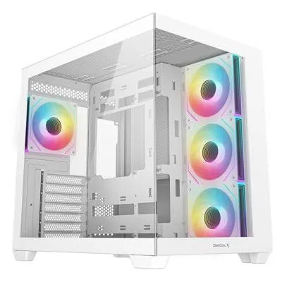 CASE PC GAMING CG530 WHITE 2 PANNELLI VETRO E 4 FAN ARGB DEEPCOOL
