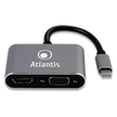 ADATTATORE TYPE-C A  HDMI+VGA ATLANTIS A04-TC_HDMI+VGA